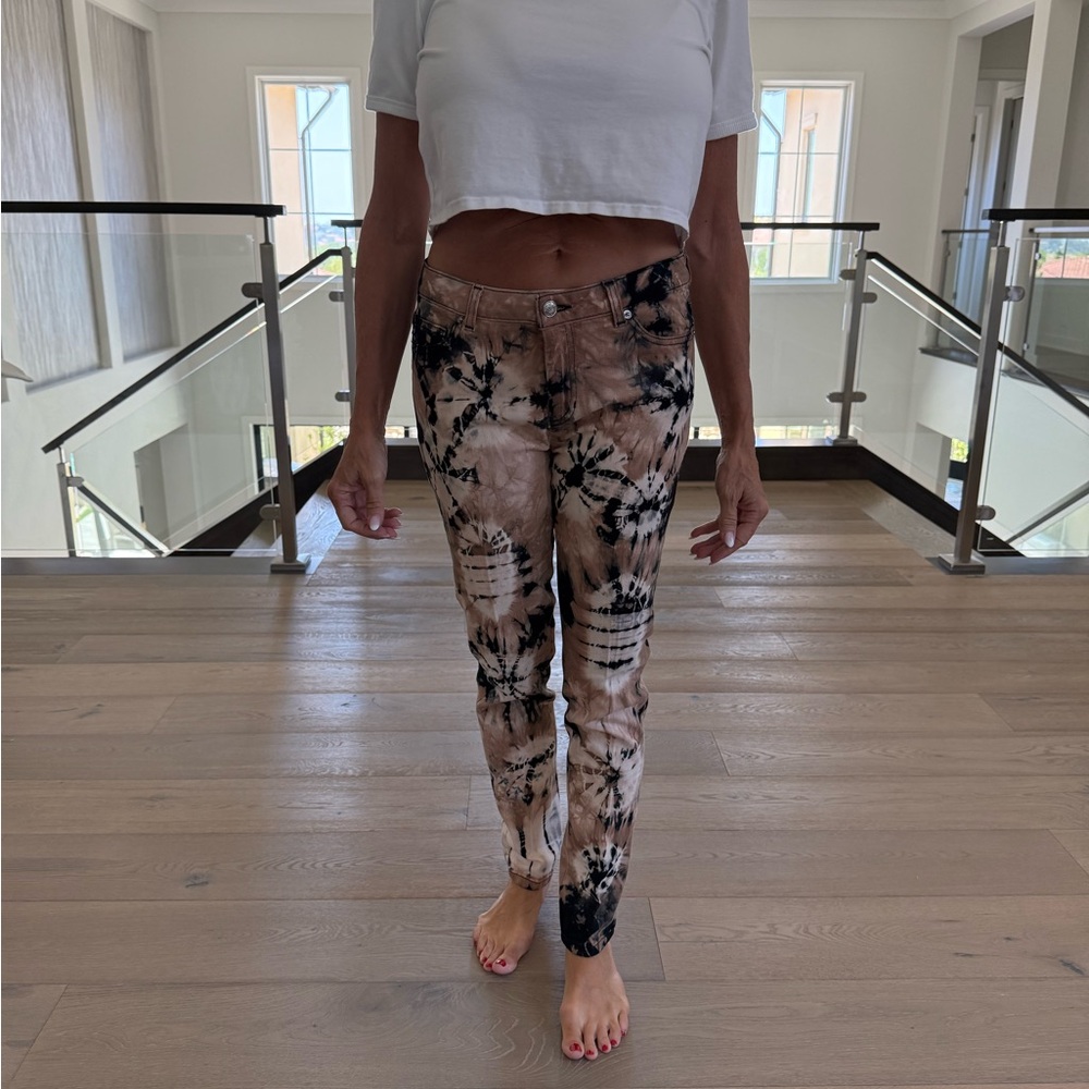 Michael Kors Black and Brown Skinny Pants